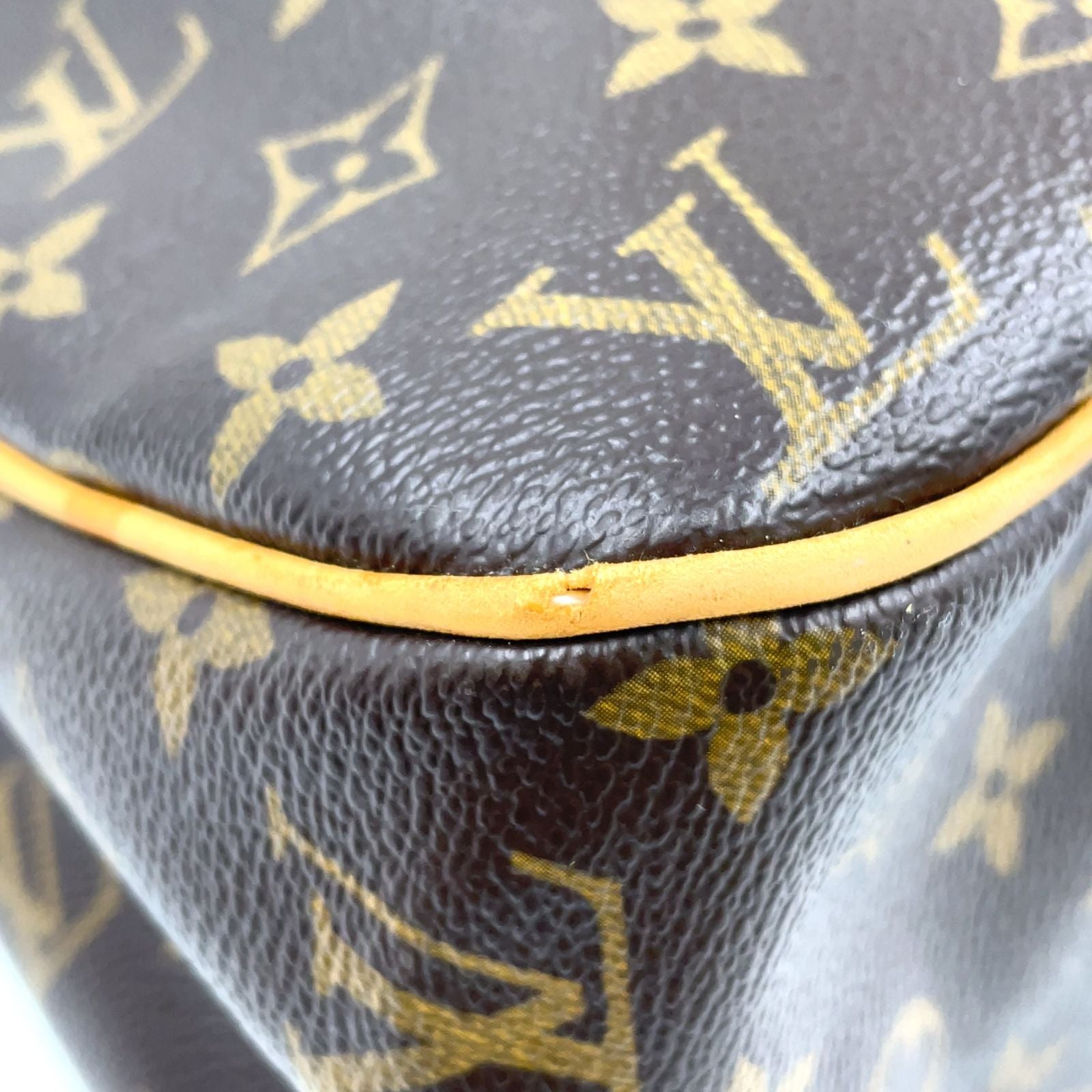 Louis Vuitton Batignolles Oriental Monogram Leather Brown Tote Gold — view 5