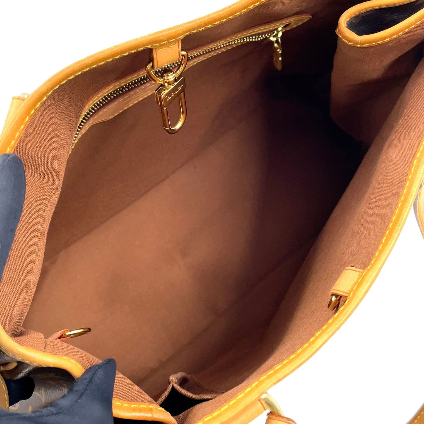 Louis Vuitton Batignolles Oriental Monogram Leather Brown Tote Gold — view 3