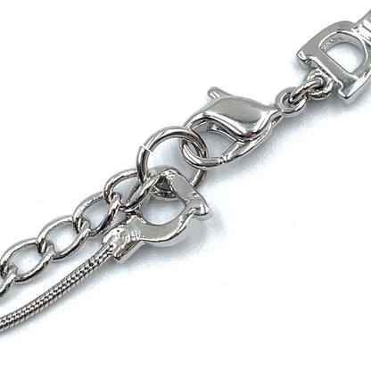 Dior Cat & D Metal Color Beads Silver Turquoise Blue Bracelet — view 8