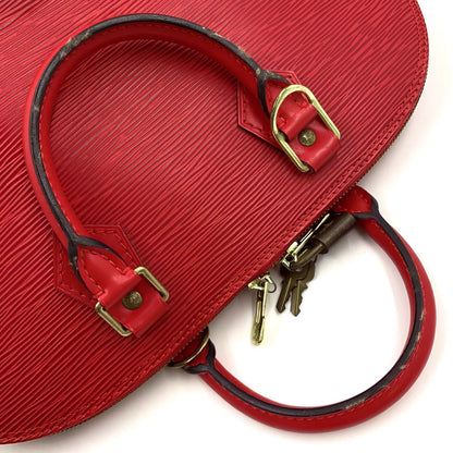 Louis Vuitton Alma Epi Castilian Red Leather Handbag Gold — view 7