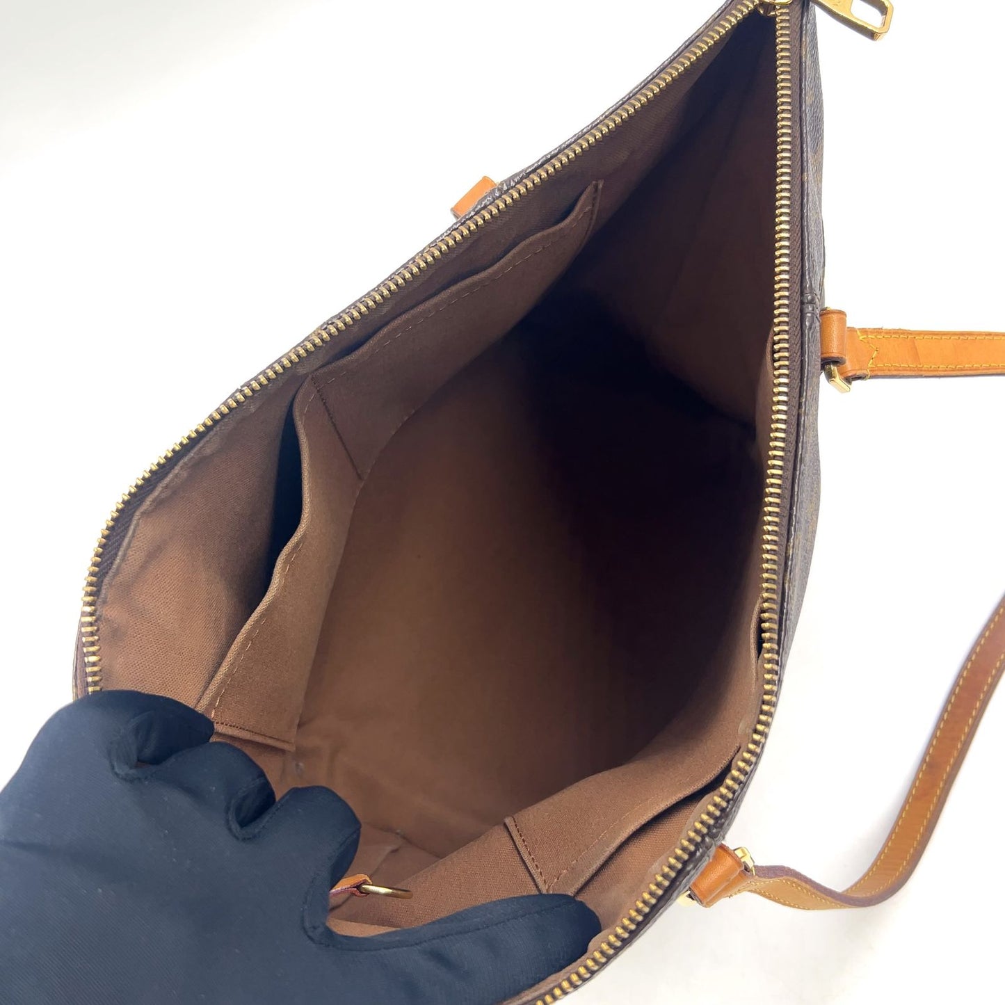 Louis Vuitton Totally PM Monogram Leather Brown Tote Gold — view 3