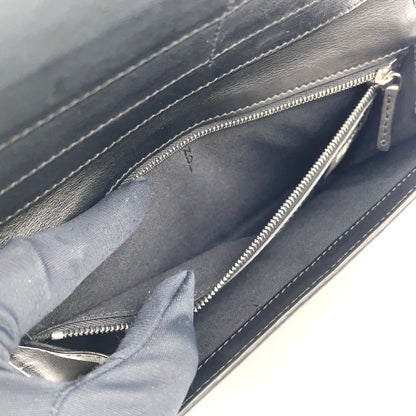 Fendi Zucca Pattern Continental Leather Brown Black Wallet Silver — view 6