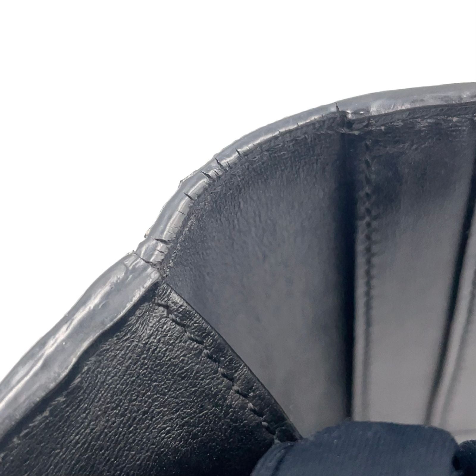 Fendi Zucca Pattern Continental Leather Brown Black Wallet Silver — view 9