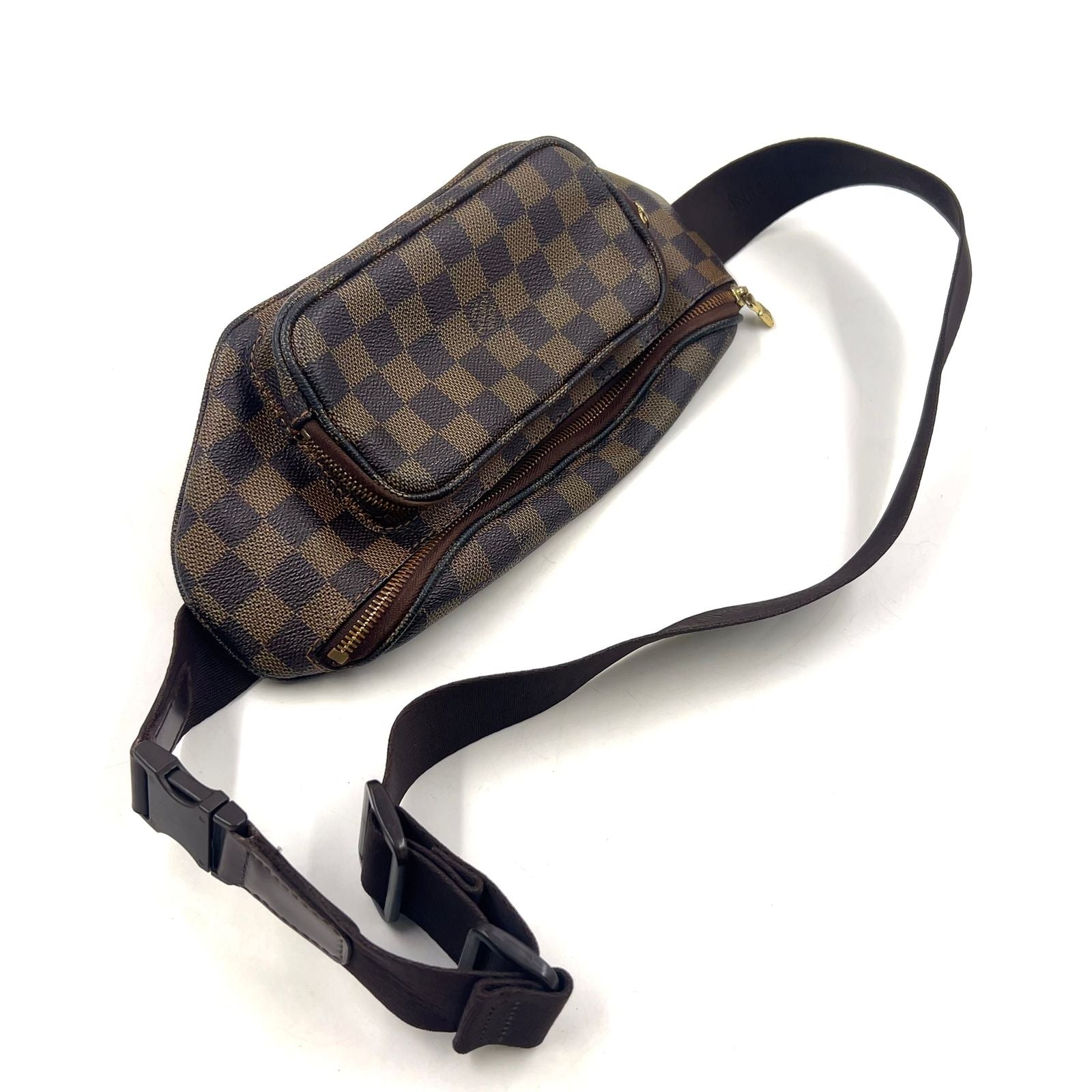 Louis Vuitton Bum Bag Melville Damier Ebene Leather Brown Gold — view 5