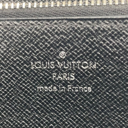 Louis Vuitton Zippy Wallet Epi Noir Leather Black Zip Around Silver — view 4