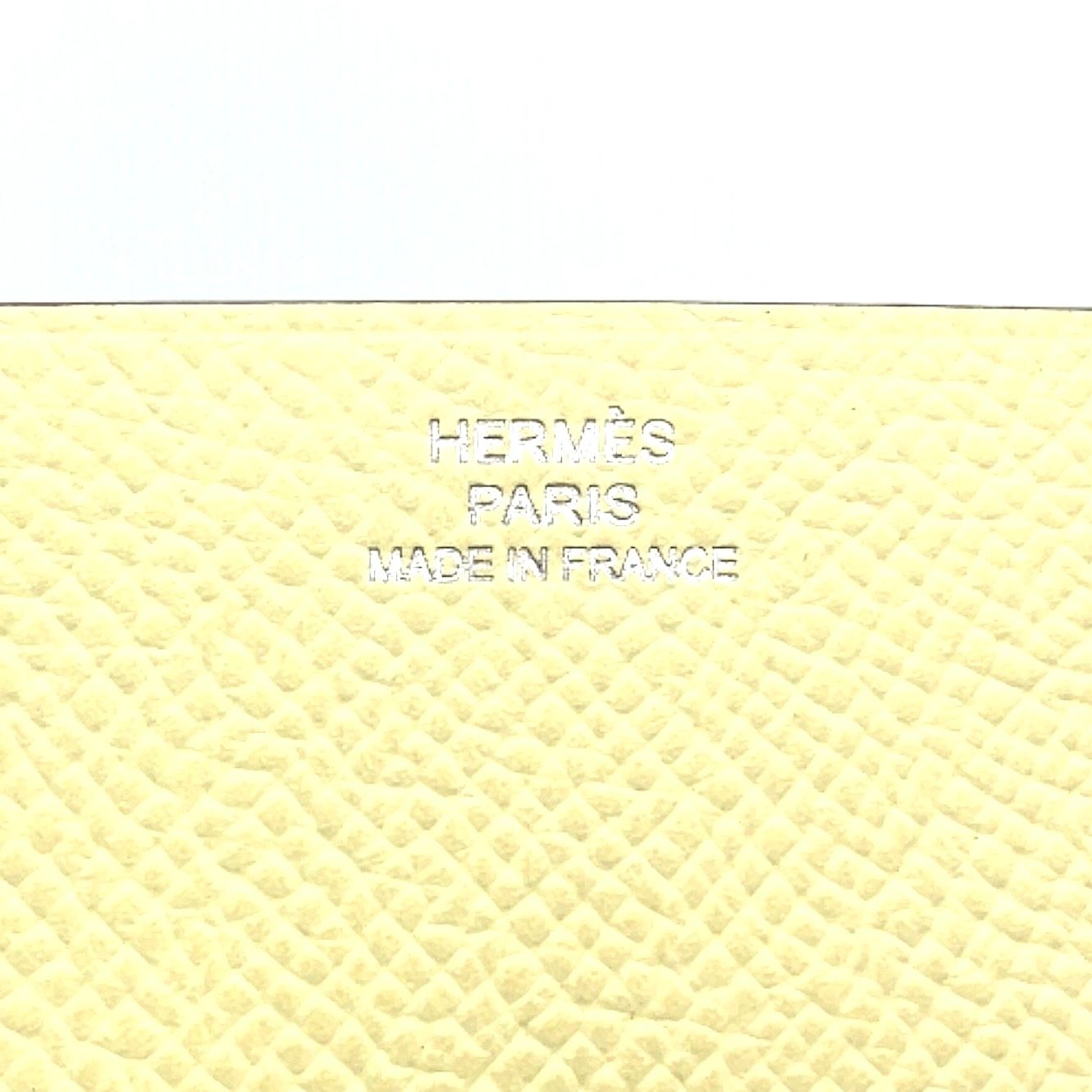 Hermes Pocket Leather Light Yellow Card Case — view 4