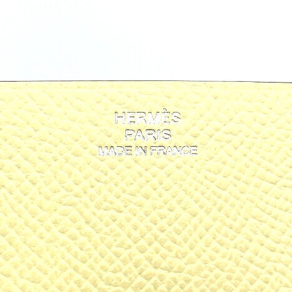Hermes Pocket Leather Light Yellow Card Case — view 4
