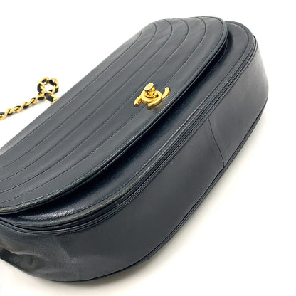 Chanel Half Moon Unknown Lambskin Black Shoulder Bag Gold — view 8