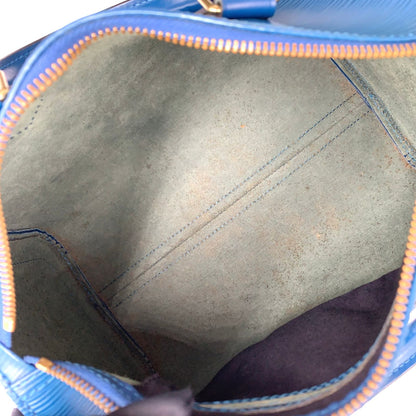 Louis Vuitton Speedy 25 Epi Toledo Blue Leather Handbag Gold — view 3