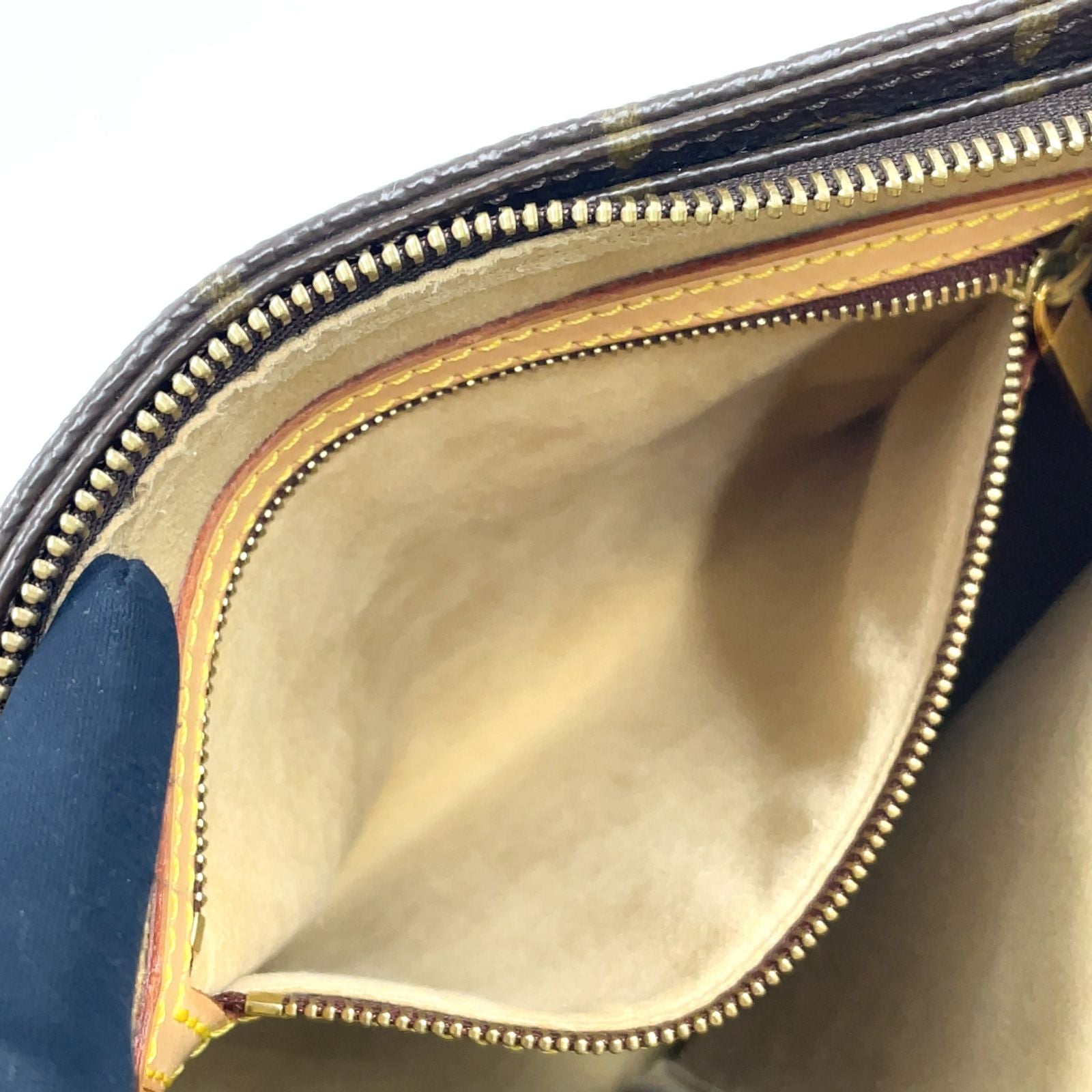 Louis Vuitton Looping Monogram Leather Brown Light Handbag Gold — view 5