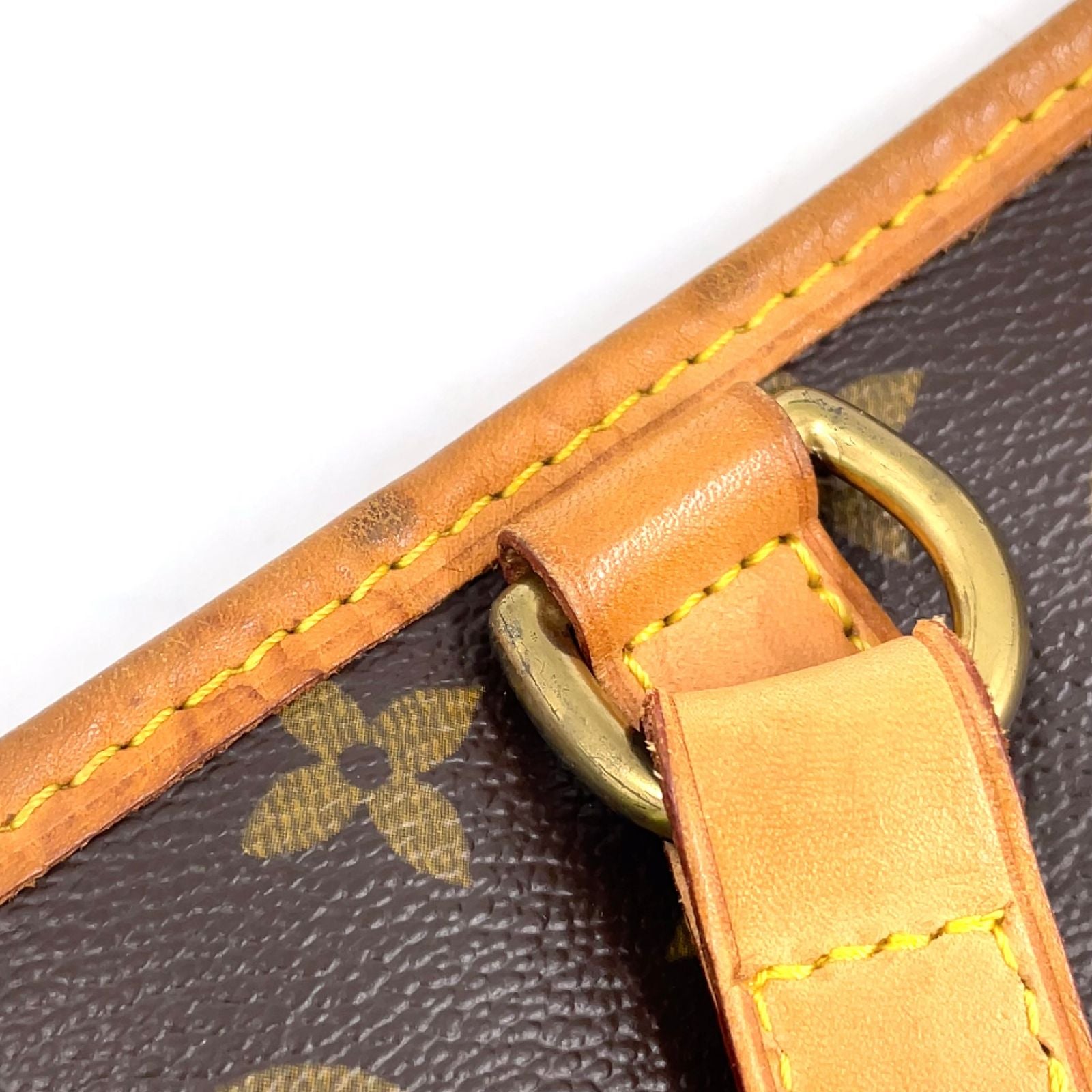 Louis Vuitton Batignolles Oriental Monogram Leather Brown Light Tote Gold — view 8