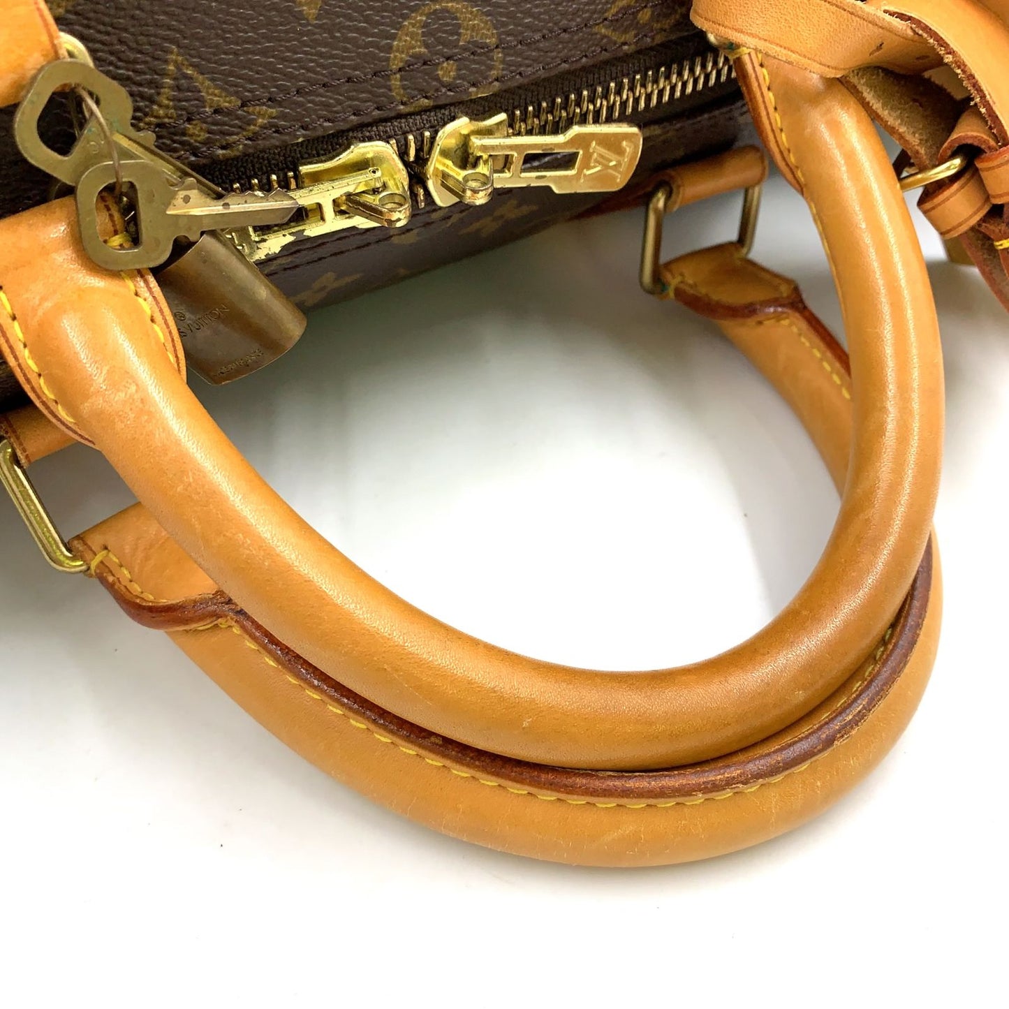 Louis Vuitton Keepall 50 Monogram Leather Brown Light Boston Bag Gold — view 8