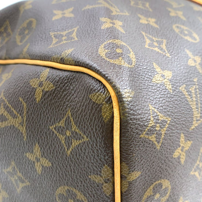Louis Vuitton Keepall 50 Monogram Leather Brown Light Boston Bag Gold — view 6