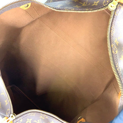 Louis Vuitton Keepall 50 Monogram Leather Brown Light Boston Bag Gold — view 3