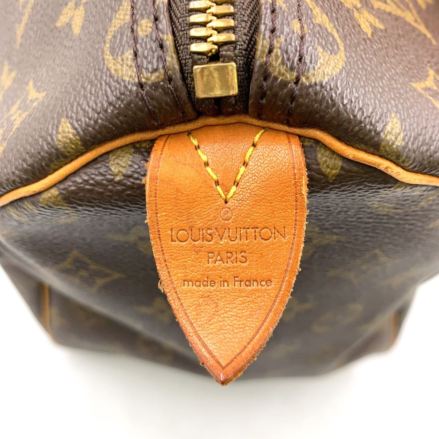 Louis Vuitton Keepall 50 Monogram Leather Brown Light Boston Bag Gold — view 4