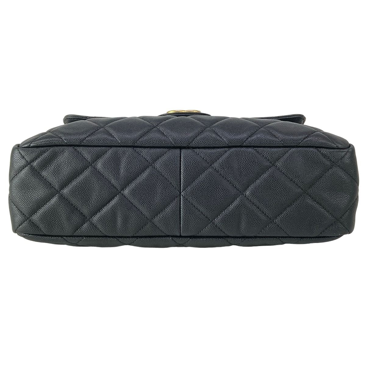 Chanel Shoulder Bag Quilted Hobo Black Metal Chain Gold — view 5