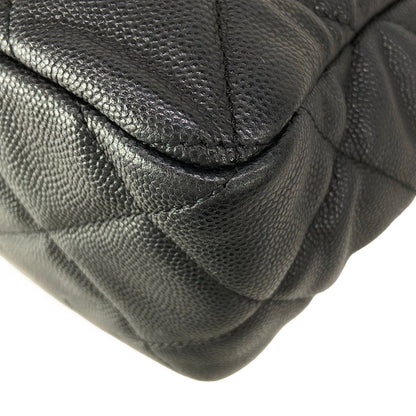 Chanel Shoulder Bag Quilted Hobo Black Metal Chain Gold — view 8
