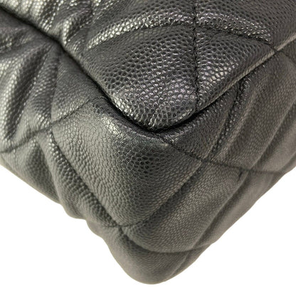 Chanel Shoulder Bag Quilted Hobo Black Metal Chain Gold — view 7