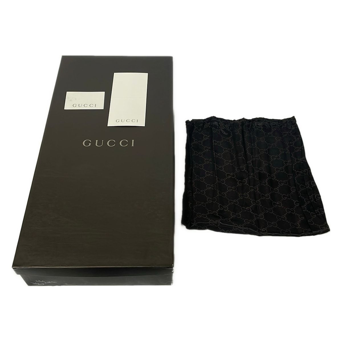 Gucci Long Boots 36.5 C Black Dark Green GG Pattern Horsebit Leather — view 8