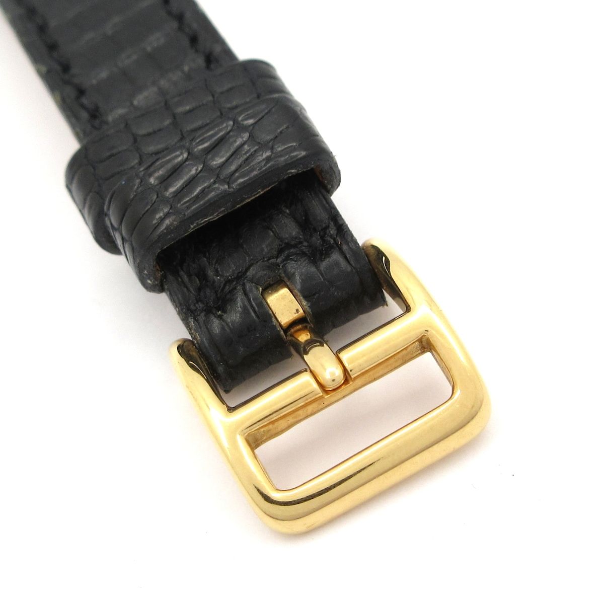 Hermes Watch Nantucket 18k Yellow Gold Leather z White — view 6