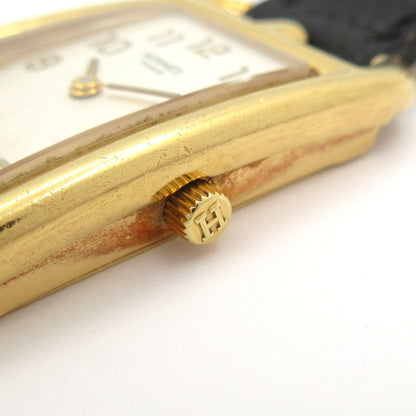 Hermes Watch Nantucket 18k Yellow Gold Leather z White — view 8