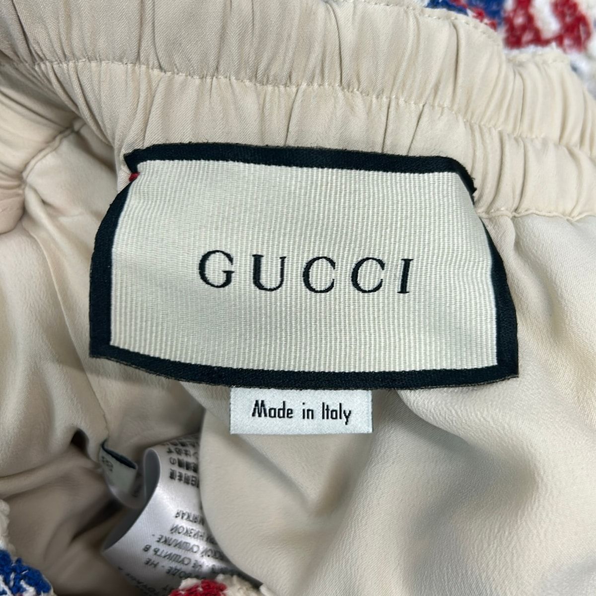 Gucci Shorts 38 S Ivory Blue Red GG Pattern Tweed — view 3