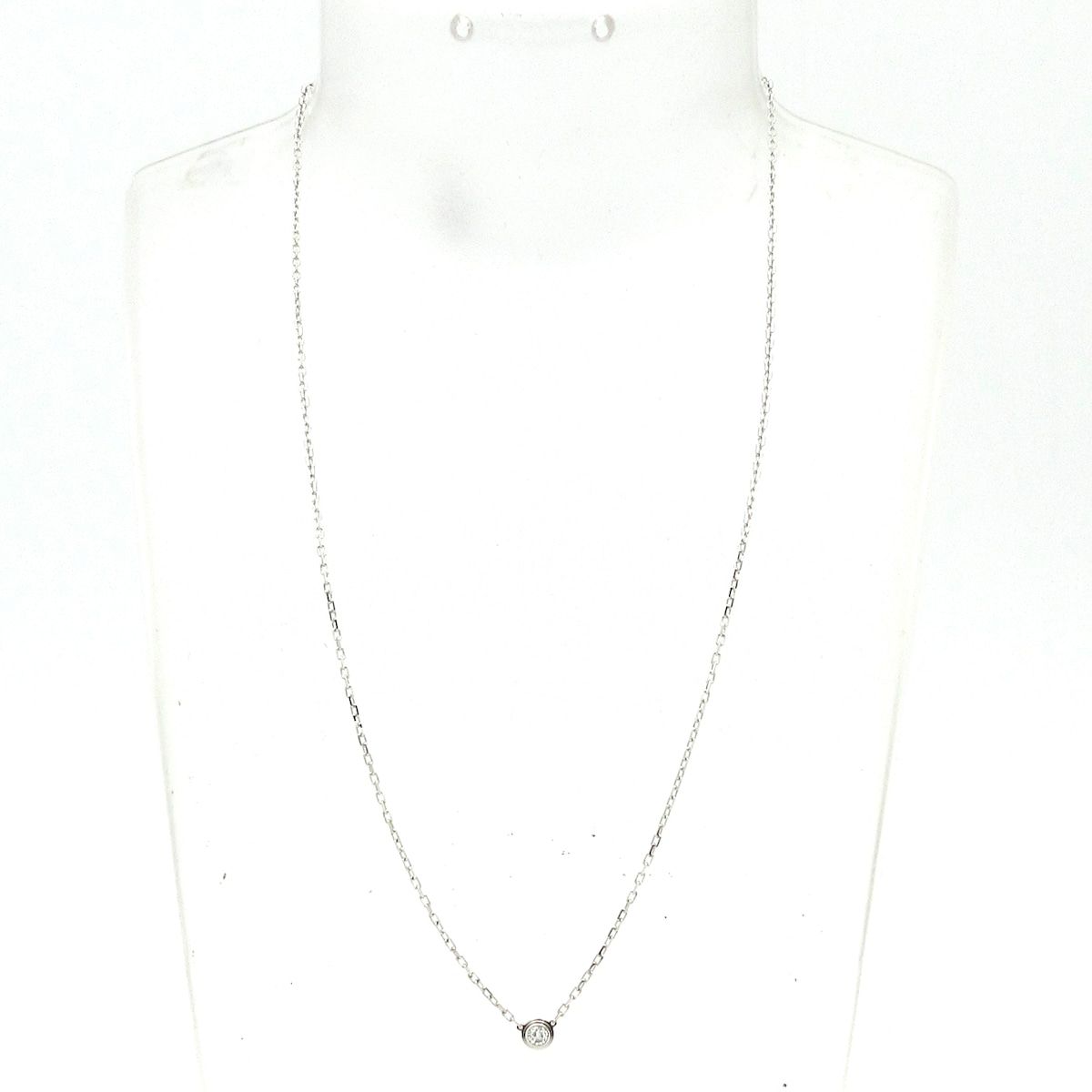 Cartier Necklace Dame les Molle 18k White Gold Diamond 0.09 Carat — view 2