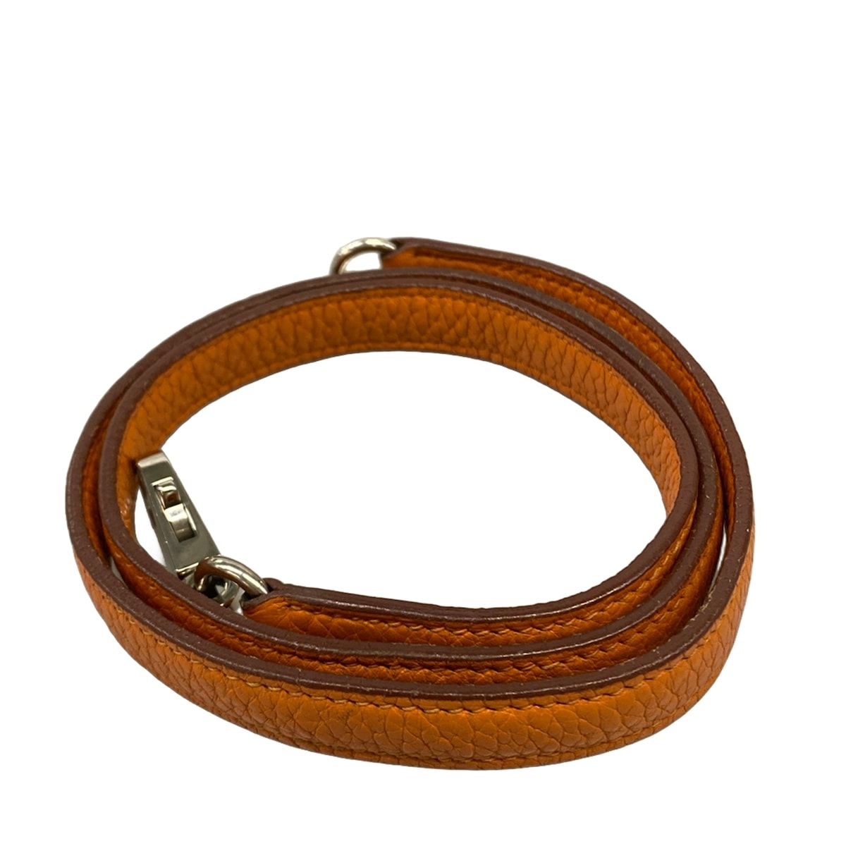 Hermes Shoulder Strap Orange Kelly Bolide Silver — view 2