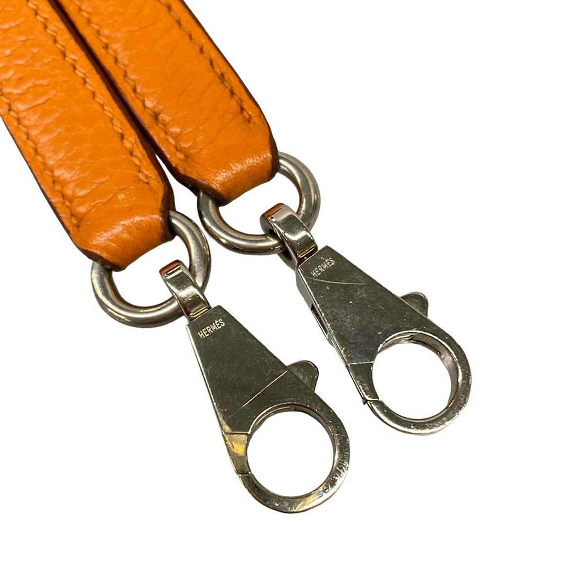 Hermes Shoulder Strap Orange Kelly Bolide Silver — view 4