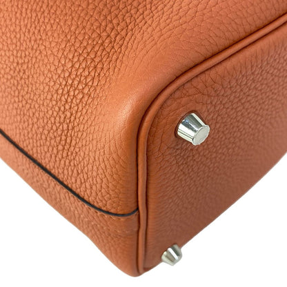 Hermes Handbag Picotin Lock PM Cui Buru Silver — view 7