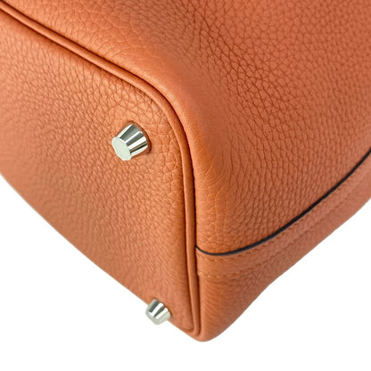 Hermes Handbag Picotin Lock PM Cui Buru Silver — view 6