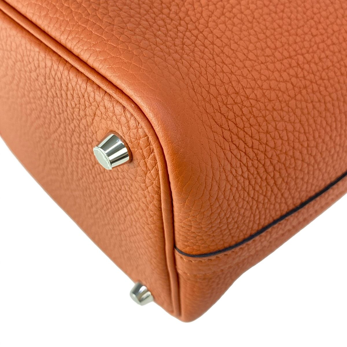 Hermes Handbag Picotin Lock PM Cui Buru Silver — view 8