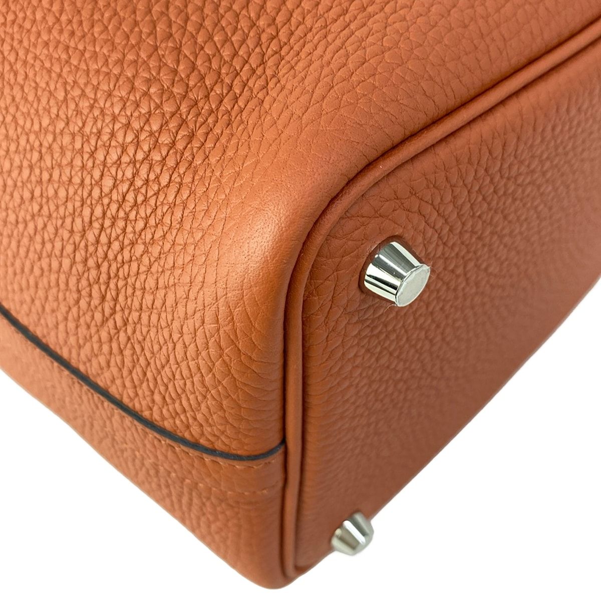 Hermes Handbag Picotin Lock PM Cui Buru Silver — view 9