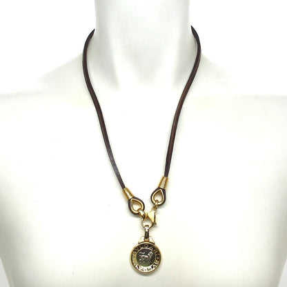 Bvlgari Choker Horoscope Leather 18k Yellow Gold 18k White Brown Constellation — view 2
