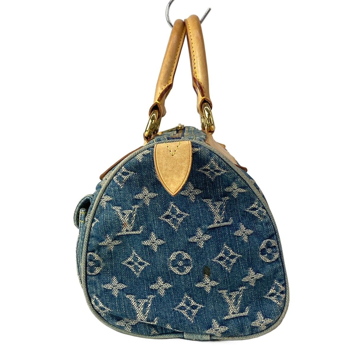 Louis Vuitton Handbag Monogram Denim Neo Speedy Blue Cotton — view 4