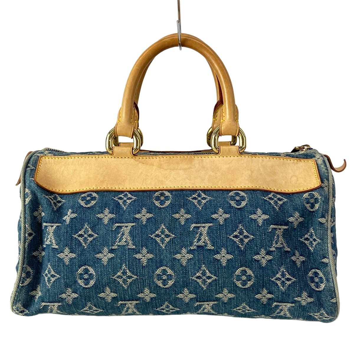 Louis Vuitton Handbag Monogram Denim Neo Speedy Blue Cotton — view 3