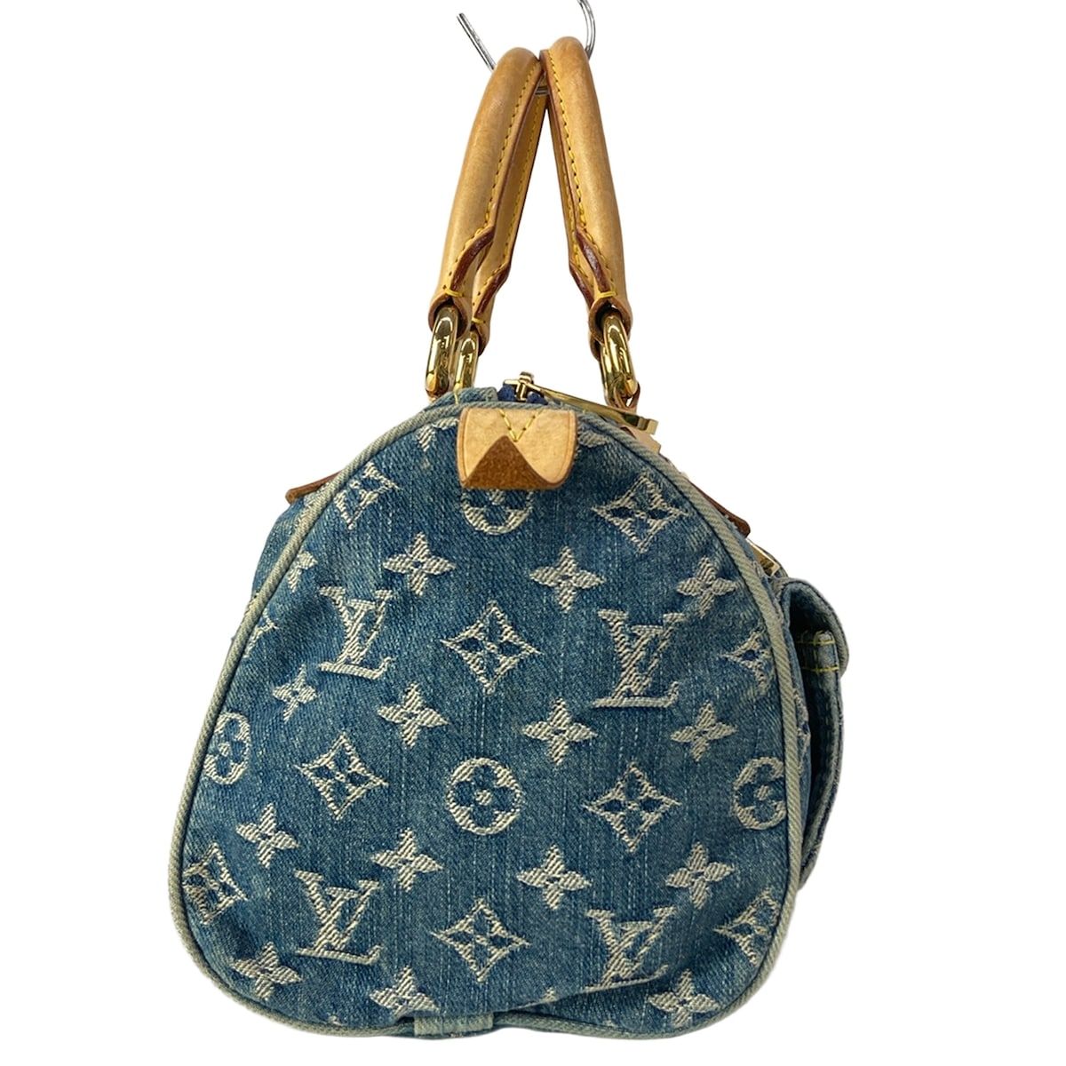 Louis Vuitton Handbag Monogram Denim Neo Speedy Blue Cotton — view 2