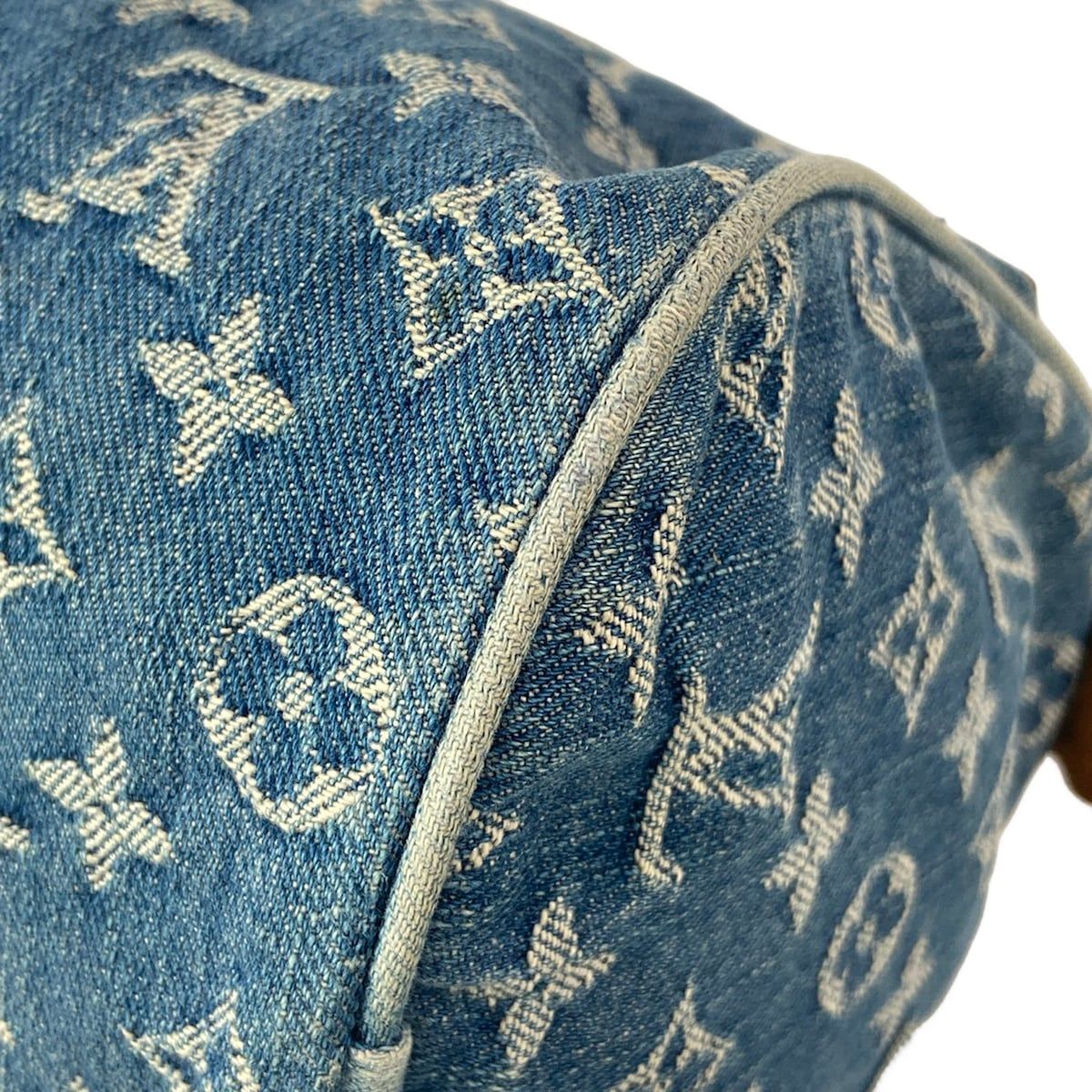 Louis Vuitton Handbag Monogram Denim Neo Speedy Blue Cotton — view 8