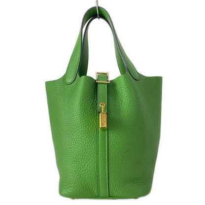 Hermes Handbag Picotin Lock PM Vert Yucca Gold — view 2
