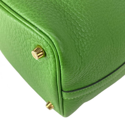 Hermes Handbag Picotin Lock PM Vert Yucca Gold — view 6