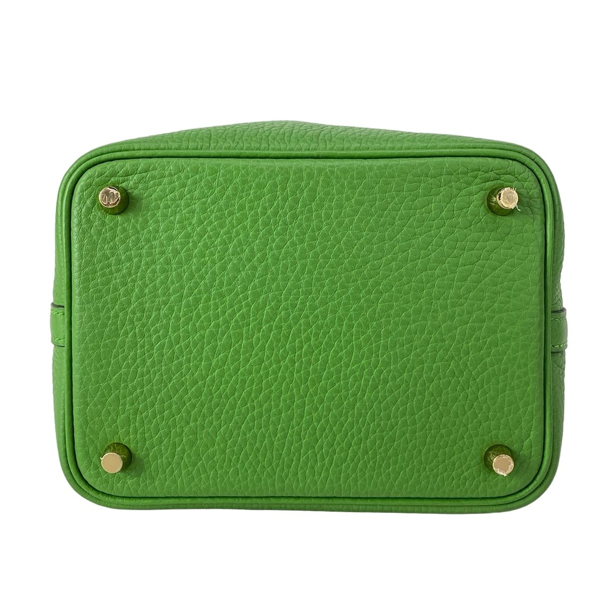 Hermes Handbag Picotin Lock PM Vert Yucca Gold — view 5
