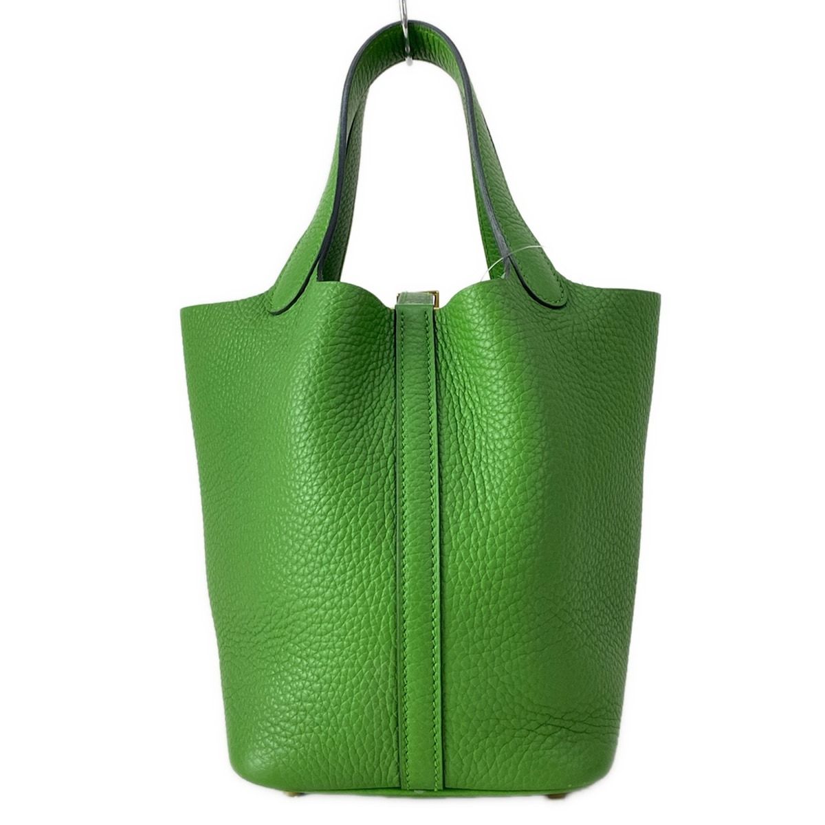 Hermes Handbag Picotin Lock PM Vert Yucca Gold — view 4
