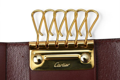 Cartier Key Case Key Holder Vintage 6 Must de Cartier Bordeaux 2C Logo — view 7