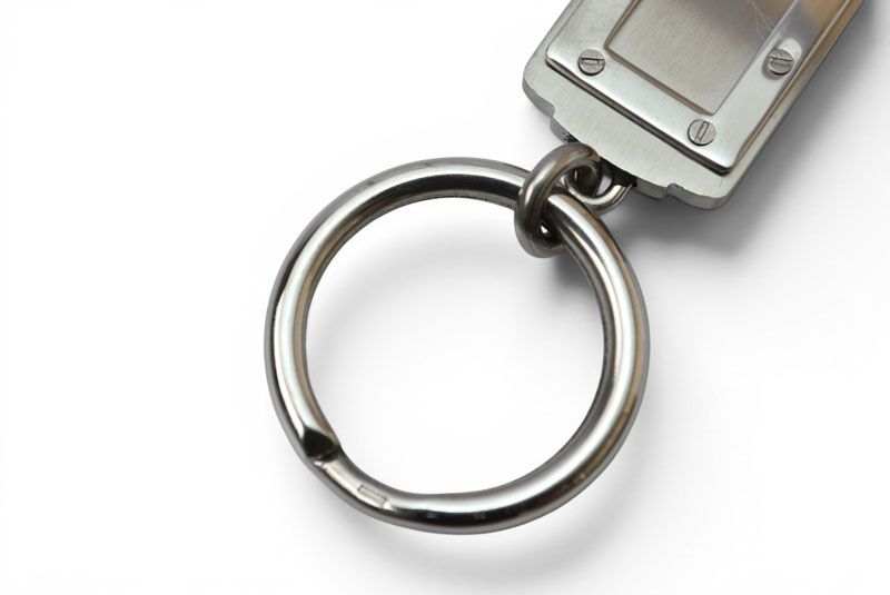 Cartier Key Holder Key Ring Santos Pendant SS Stainless Steel Silver — view 4