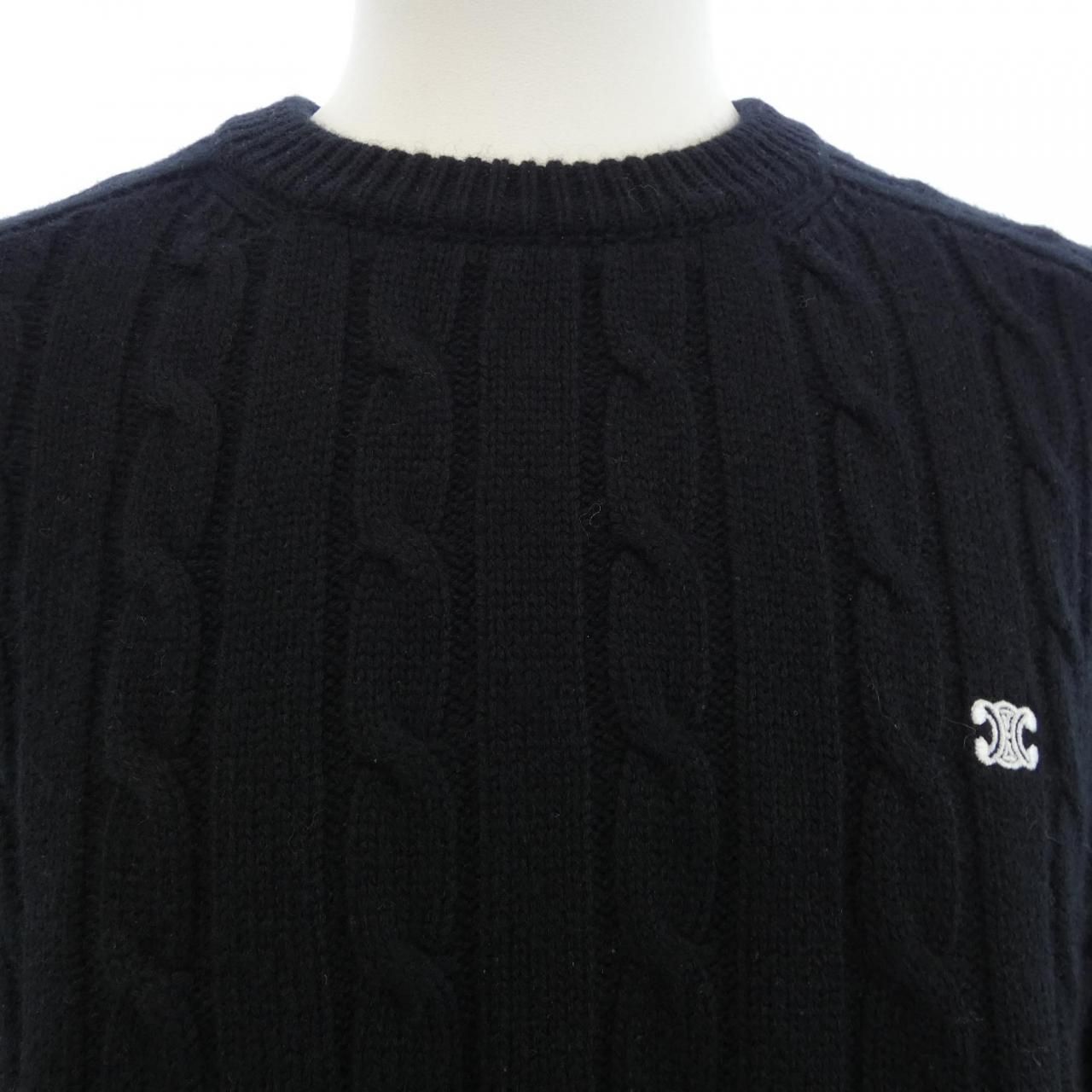 Celine Triomphe Sweater Cable Knit Cashmere — view 5