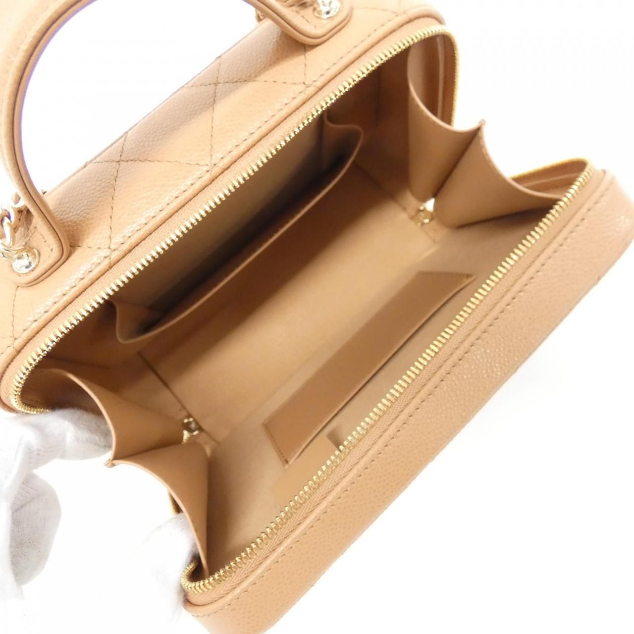 Chanel Bag Handbag Beige — view 6