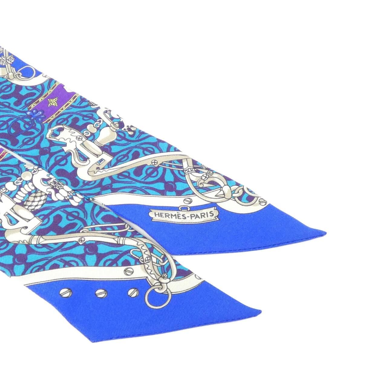 Hermes Twilly Scarf Blue — view 2