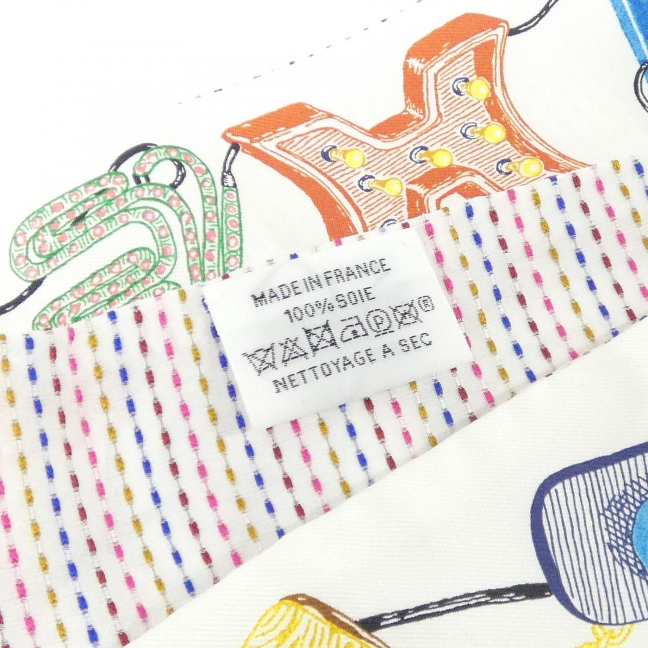 Hermes Chevaloscope Neon Twilly Pointier Scarf — view 3