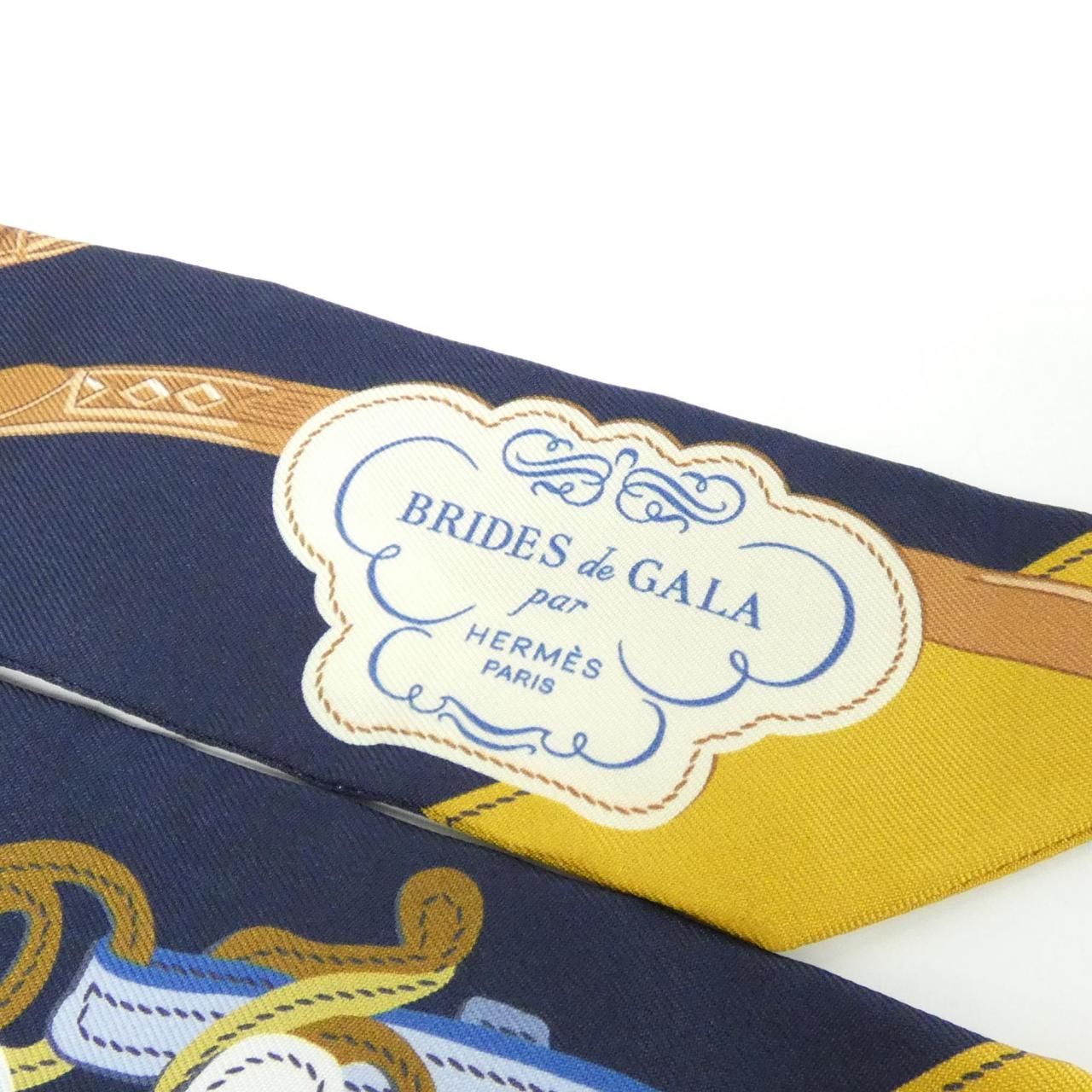Hermes Brides de Gala Applique Twilly Scarf — view 3