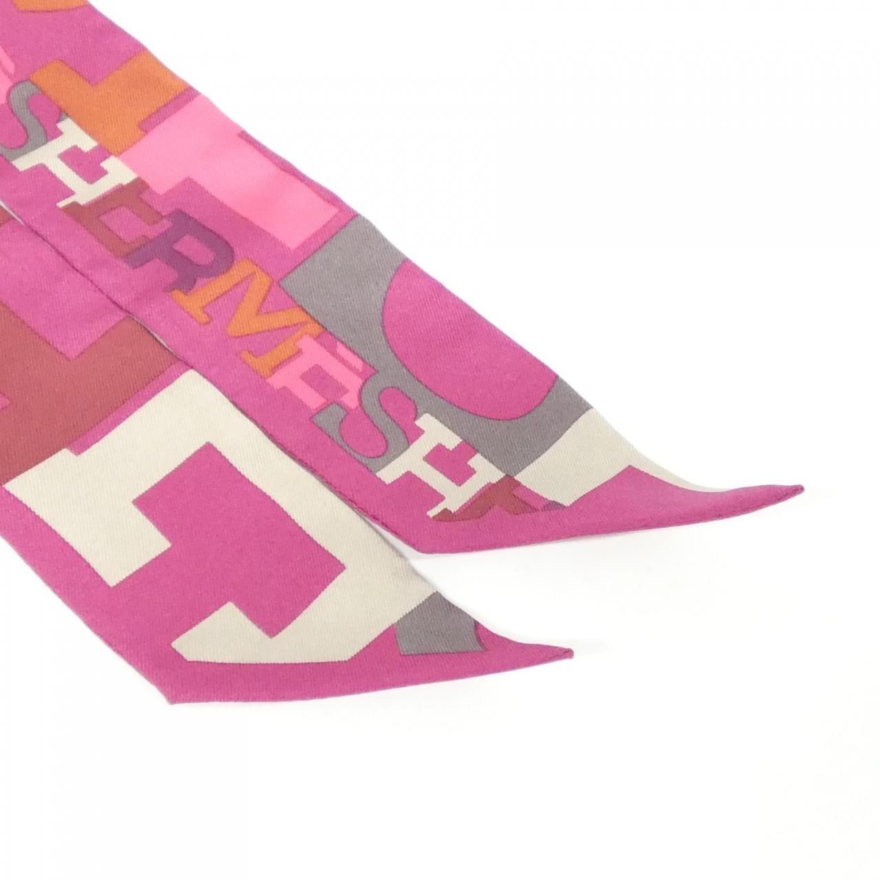 Hermes Twilly Scarf Pink — view 2